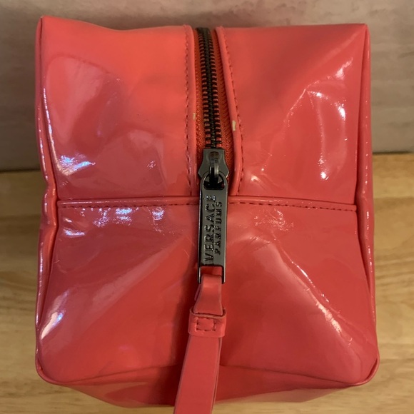 Versace Pink Cosmetic Bag with Embossed Logo - Picture 4 of 8